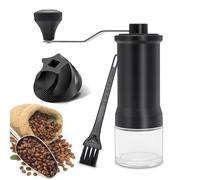 Iceten Manual Coffee Grinder - Coffee Grinder Manual with Adjustable Ceramic Conical Burr Portable Coffee Bean Grinder with Brush for Home, Office, Travelling Use- Black 20-30g Capacity