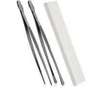 Icetop 2 Pcs 30 CM Kitchen Tweezers, Professional Long Black Stainless Steel Cooking Tweezers Clips for Grilling Plating Serving