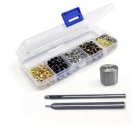 Icetop Grommet Kit, 3mm Iron Brass Eyelet Grommet Set with Washers Fasteners lnstallation Tools for Bags Clothing Leather Goods