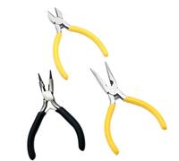 Icetop Pliers Set, 3 PCS 5" Precision Needle Nose Pliers for DIY | Hardened Steel Jaws Anti-slip Ergo Handles Slim Tapered Nose for Jewellery Craft Work