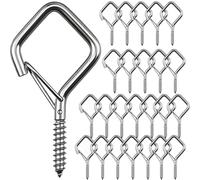 Icetop Q-Hanger Hooks, 25 PCS Rustproof Screw in Hooks for Outdoor String Lights Heavy Planters, Includes Wing Nut Driver Expansion Tubes for Wall Ceiling Wood Installation
