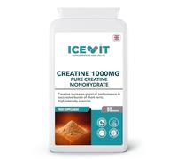 ICEVIT Creatine Monohydrate 3000mg per Serving - High Strength Pure Creatine - 90 Tablets - 30 Days Supply - Supports Physical Performance - Suitable for Vegans - Made in UK