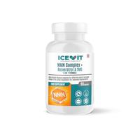 ICEVIT - NMN Complex 500mg - 90 Vegan Capsules | with Quercetin, Trans-Resveratrol, Pterostilbene, Trimethylglycine, Vitamin B12 | High Strength NAD+ Precursor | Energy & Metabolism Support