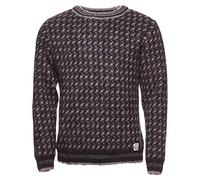 ICEWEAR Íslendingur Men's Sweater Knit Design for Winters Without Zipper 100% Wool Long Sleeve Black