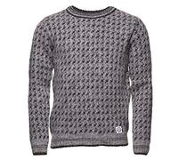 ICEWEAR Íslendingur Men's Sweater Knit Design for Winters Without Zipper 100% Wool Long Sleeve Grey