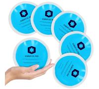 IceWraps Round Reusable Gel Ice Packs with Cloth Backing - Great for: Wisdom Teeth, Breastfeeding, Tired Eyes, Kids Injuries, Headaches, Sinus Relief and More. Use As Hot Or Cold Packs 5 Pack Blue