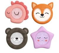 ICEWRAPS Small Reusable Ice Packs for Kids' Boo Boos - Pack of 4 - Set C | Reusable Kids Ice Packs, Hot & Cold Gel Bead Pack with Soft Cloth Cover, 4-Inch Round, Set C Pony, Fox, Starfish, Bear