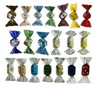 Iceyon 20pcs Glass Candy Ornament Vintage Sweets Candy for Home Party Wedding Christmas Festival Decoration (Style 2)