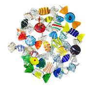 Iceyon 20pcs Vintage Murano Glass Candy Ornaments Cute Sweets for Wedding Christmas Party Decoration Gift