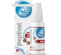 ICF Peptivet OTO Gel Ear Cleaner Gel for Dogs & Cats- Antibacterial Anti-fungal Yeast Management - Red Itchy Skin Relief - Easy to Use - 25 ml
