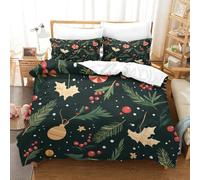 ICFGHJQRS Reindeer Snowflakes 3D Printed Duvet Cover Set, Starry Sky Cartoon Bedding Set with 2 Pillow Shams, Twin Size, Ultra Soft Microfiber Christmas Comforter Cover Super King(260x220cm)
