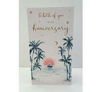ICG Both Of You Anniversary Card Sunset Beach Love Boat