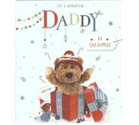 ICG Daddy Christmas Card, Teddy Bear Design, 14.5 x 17 cm