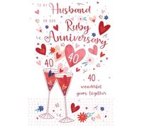 For My Husband on our Ruby 40th Wedding Anniversary Card icg