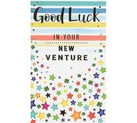 ICG Good Luck In Your New Venture Greetings Card - Big Silver Text 7.75" x 4.75"