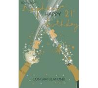 ICG Nephew 21st Birthday Card - with champagne bottles design