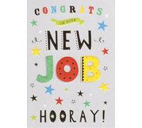 ICG New Job Congratulations Card - New Job Hooray! with an Embossed Foil Finish
