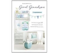 ICG On The Birth Of Your Great Grandson Congratulations Baby Card