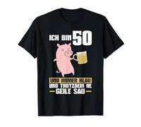 Ich bin 50 und Immer Blau 50th Birthday Pig T-Shirt