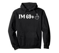 Ich bin 69 Plus Middle Finger Ich bin 69 Plus 1 Middle Finger Women Pullover Hoodie