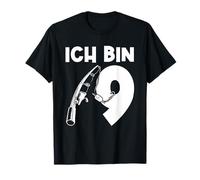 Ich bin 9 9. Geburtstag Angeln T-Shirt