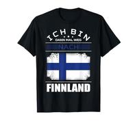 Ich Bin Dann Mal Weg Nach Finland Flag Holiday Saying T-Shirt