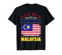 Ich Bin Dann Mal Weg Nach Malaysia Flag Holiday Saying T-Shirt