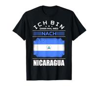 Ich Bin Dann Mal Weg Nach Nicaragua Flag Holiday Saying T-Shirt