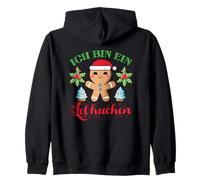 Ich Bin Ein Lebkuchen Gingerbread Man Winter Xmas Christmas Zip Hoodie