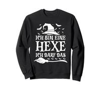 Ich Bin Eine Hexe Ich Darf Das Halloween Costume Women's Witch Sweatshirt