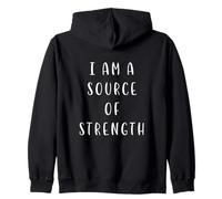 Ich bin eine Kraftquelle Motivational Statement Inspirational Zip Hoodie