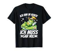 Ich Bin in Rente Ich Muss Gar Nix Frog Retirement Pensioner T-Shirt
