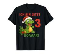 Ich Bin Jetzt 3 Dino Birthday Christmas Edition T-Shirt