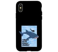 Ich bin mit Whale Haien schwmen Taucher & Schnorchel Motif Case for iPhone X/XS