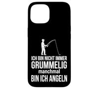 Ich bin nicht immer grummelig manchmal bin ich angeln Case for iPhone 15