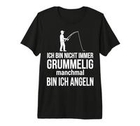 Ich bin Nicht Immer grummelig manchmal bin ich Angeln Premium T-Shirt