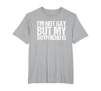 Ich bin Nicht schway Aber Mein Freund ist T-Shirt, Men's Big and Tall, Heather Grey, 2X Tall