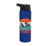 Ich bin nur wegen dem Flipper Retro Pinball Arcade Game Hier Stainless Steel Insulated Water Bottle