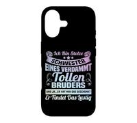 Ich bin stolze Schwester eines verdammt tolle Bruder Case for iPhone 17