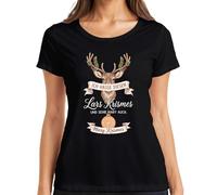 Ich Hasse diesen Lars Krismes und Mary Christmas Funny Stag Women's T-Shirt, black, XXL