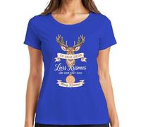 Ich Hasse diesen Lars Krismes und Mary Christmas Funny Stag Women's T-Shirt, blue, XL