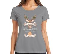 Ich Hasse diesen Lars Krismes und Mary Christmas Funny Stag Women's T-Shirt, gray, XXL