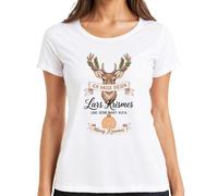 Ich Hasse diesen Lars Krismes und Mary Christmas Funny Stag Women's T-Shirt, White, L