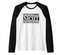 Ich Hasse Nicht Ich Egale German Sarcasm Raglan Baseball Tee