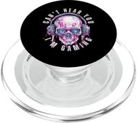 Ich kann Dich Nicht hören ich zocke Skull Nerd Gaming PopSockets PopGrip for MagSafe