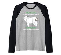 Ich möchte das Kühe mich mögen Raglan Baseball Tee