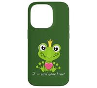Ich stähle dein Herz, cute frog king with heart and crown Case for iPhone 14 Pro