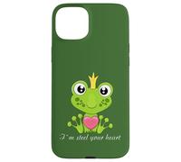 Ich stähle dein Herz, cute frog king with heart and crown Case for iPhone 15 Plus
