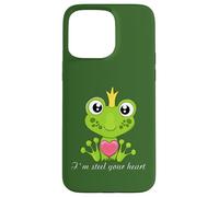 Ich stähle dein Herz, cute frog king with heart and crown Case for iPhone 15 Pro Max