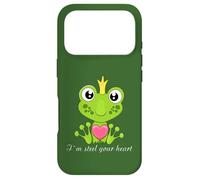 Ich stähle dein Herz, cute frog king with heart and crown Case for iPhone 17 Pro